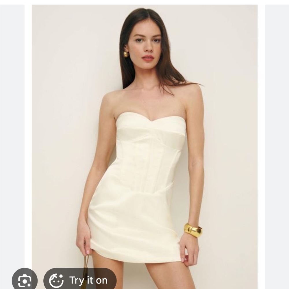 Reformation Pacie Satin Dress- Leopard print - Picture 3 of 7